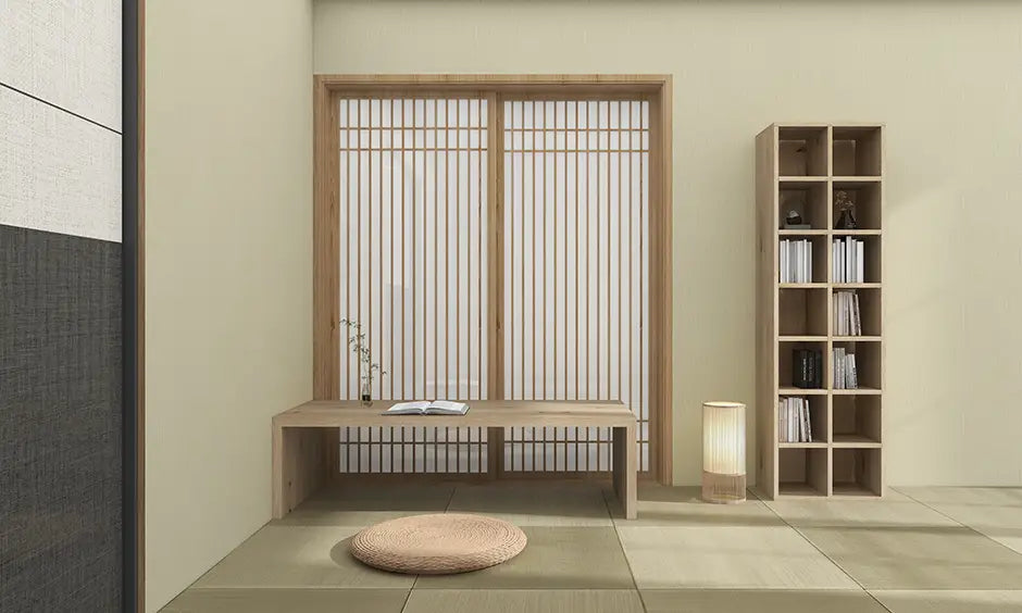 和モダン 曲木 座椅子 デザイン家具 和室・書斎に blog-240805workspace_washitsu-