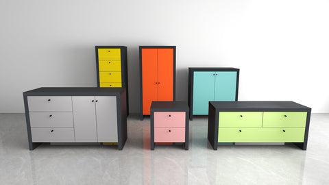 ツートンカラー 収納家具 Pocket