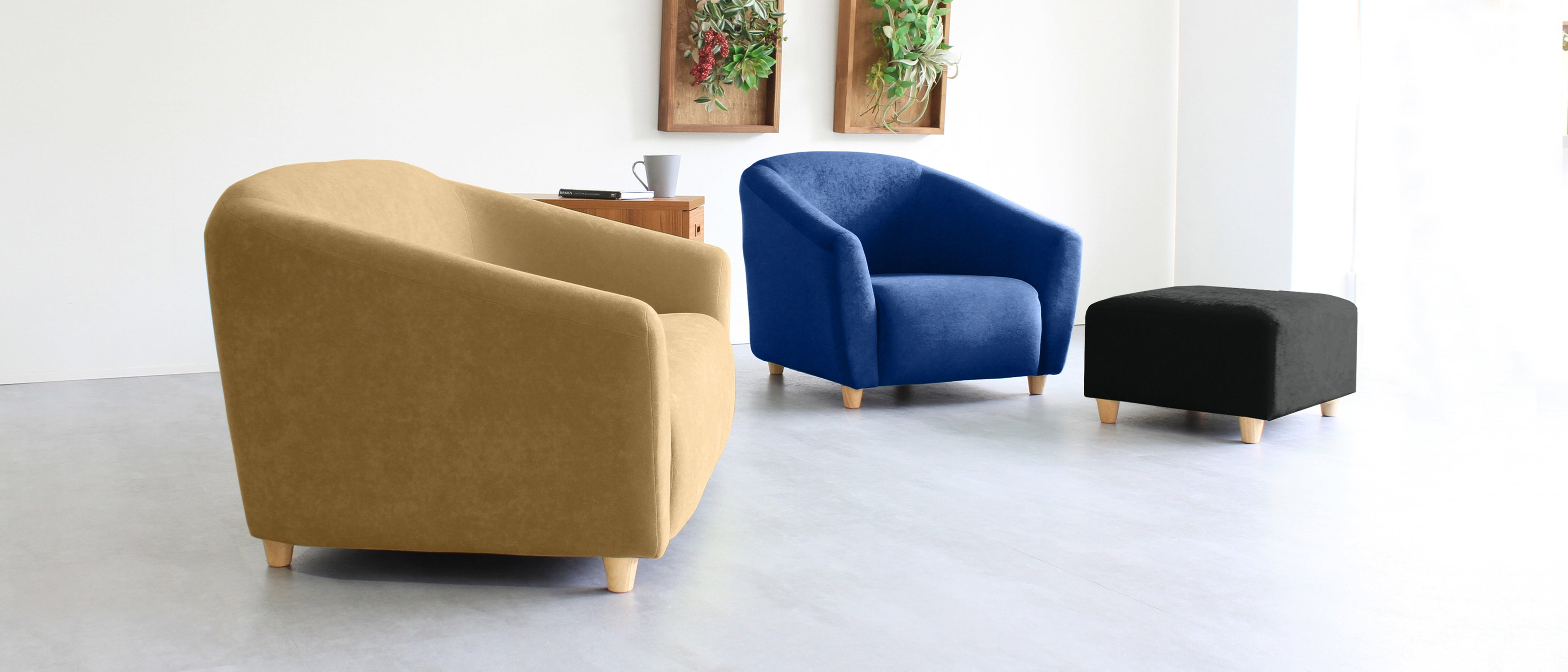 かわいいフォルムが人気のシンプルソファ - オーダー家具、インテリア