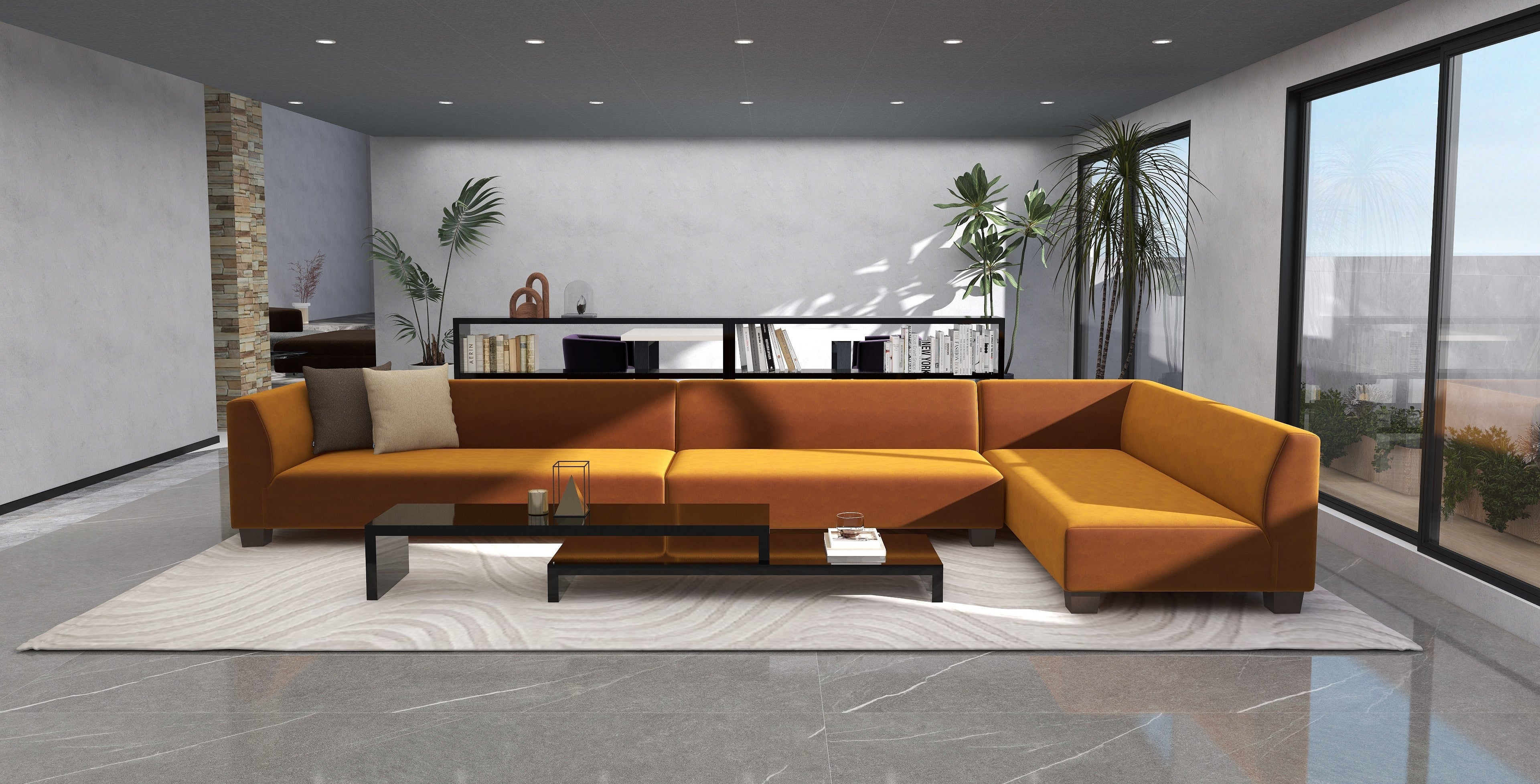 海外インテリアを思わせる人気の大きめソファ - オーダー家具