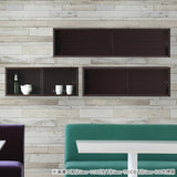 ウォールシェルフ 長方形 | WallBox7 B-1200 Glass 木目