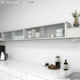 ウォールシェルフ 長方形 | WallBox7 B-1200 Glass 木目