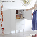 ミニチェスト キャビネット 木目柄 ホワイトウッド