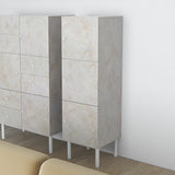 スリムキャビネット 大理石柄 マーブル