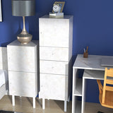 スリムチェスト キャビネット 大理石柄 マーブル