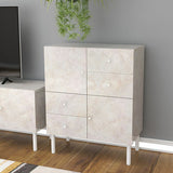 ローチェスト キャビネット 大理石柄 マーブル