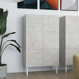 ハイチェスト キャビネット 大理石柄 マーブル