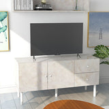 テレビ台 120cm 引き出し収納 大理石柄 マーブル