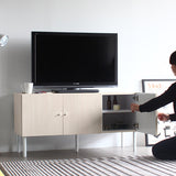 テレビ台 120cm 木目柄 ホワイトウッド