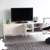 テレビボード 160cm 木目柄 ホワイトウッド