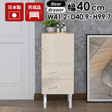 ミニチェスト キャビネット 木目柄 ホワイトウッド