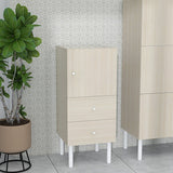 ミニチェスト キャビネット 木目柄 ホワイトウッド