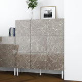 ワイドチェスト キャビネット 大理石柄 グレー