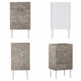 デスクサイドチェスト 4段 引き出し付きチェスト