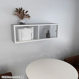 ウォールシェルフ 長方形 | WallBox7 B-900 Glass 木目