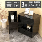 コーナー リビングボード ブラック タンス