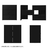 コーナー リビングボード ブラック タンス