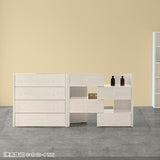 ローチェスト ホワイト 完成品 リビング収納