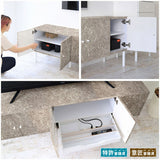 テレビボード 180cm 扉収納 大理石柄 グレー | graystone 180LTV