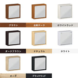 ミラーキャビネット 鏡扉 | WallBox7-DXミラー D-S 棚付き 木目