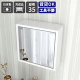 ミラーキャビネット 鏡扉 | WallBox7-DXミラー D-S棚付き nail