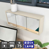壁掛け収納 ミラーキャビネット 鏡扉 | WallBox7-DXミラー E-M whitewood