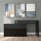 デスク 机 完成品 日本製 メラミン 鏡面加工