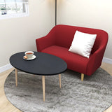 ローテーブル 楕円形 木製