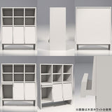 本棚 フラップ扉 A4書類収納 鏡面加工