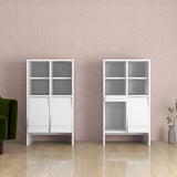 収納棚 リビング収納 キャビネット 扉付き収納