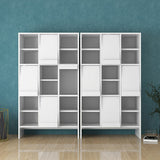 本棚 フラップ扉 収納家具 ブックシェルフ 扉付き収納