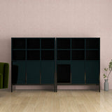 本棚 フラップ扉 A4書類収納 鏡面加工