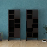 本棚 フラップ扉 A4収納 収納家具 ブックラック