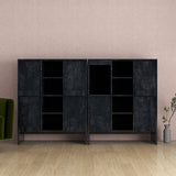 サイドボード 本棚 フラップ扉 A4収納