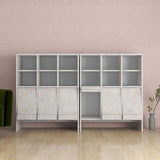 本棚 フラップ扉 A4書類収納 収納家具 ブックシェルフ