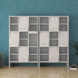 本棚 フラップ扉 A4書類収納 ブックシェルフ