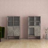 収納棚 リビング収納 ブックシェルフ 扉付き収納