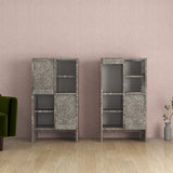 本棚 フラップ扉 A4書類収納 ブックシェルフ 収納棚