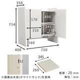 扉付き収納棚 本棚