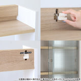 ウォールキャビネット ウォールシェルフ | Mirai ウォールキャビL アクリル戸 1202080 木目