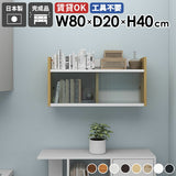 吊り戸棚 壁掛け棚 | Mirai ウォールキャビL アクリル戸 802040 木目