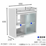 壁掛け棚 ウォールシェルフ | Mirai ウォールキャビL アクリル戸 602560 nail