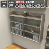 壁掛け棚 ウォールシェルフ | Mirai ウォールキャビL アクリル戸 1202580 graystone