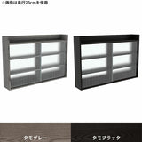 壁掛け棚 賃貸 | Mirai ウォールキャビL アクリル戸 1202580 天然木突板 タモグレー