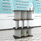 オープンラック パーテーションラック | パーテーションラック 3×3/D35木目