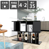 間仕切り棚 収納 | パーテーションラック 4×2/D35 black