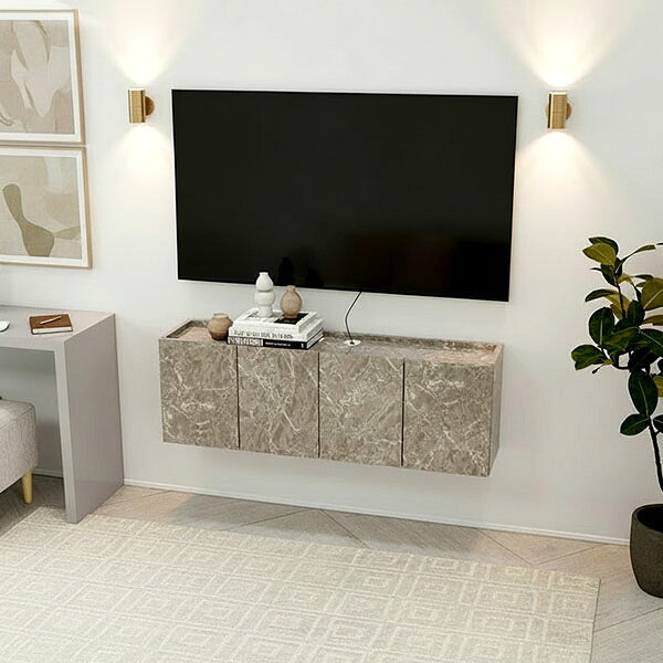 テレビボード テレビ台 薄型 AV機器収納｜Mirai Float TV 1200 GS