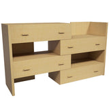 キャビネット 日本製 大容量 チェスト | C+R 80-4 木目