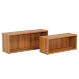 ウォールシェルフ 長方形 セット | WallBox7 B 木目 【SET】