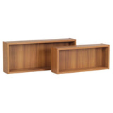 ウォールシェルフ 長方形 セット | WallBox7 E 木目 【SET】
